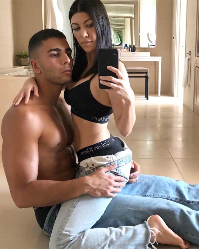 Kourtney Kardashian Straddles Boyfriend Younes Bendjima in Her Underwear,  Gets Paid to Do It