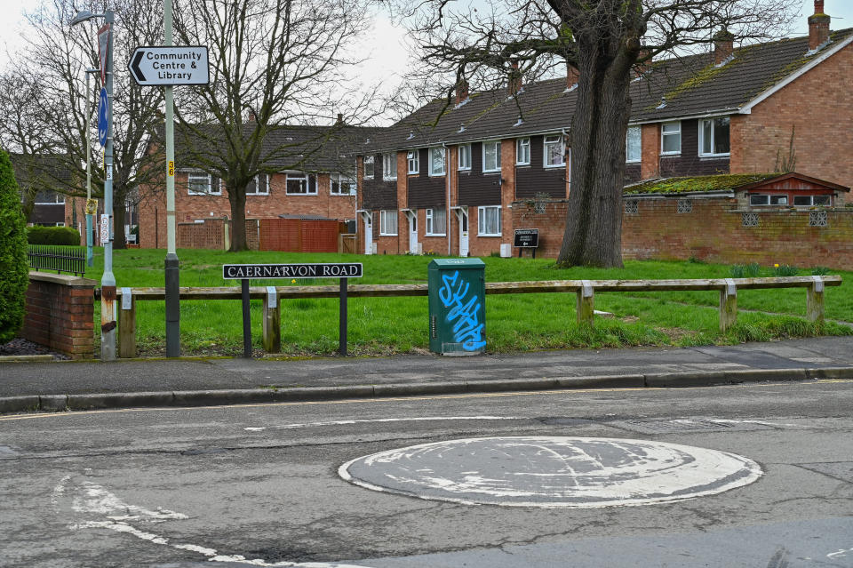 Residents of Caernarvon Road in Cheltenham are furious at council after certain roads are repaved but this one. February 23 2024. See SWNS story SWLNpothole. Residents are baffled after the council could 'only afford' to repair a tiny 230m stretch of their pothole-filled road - leaving most of it full of holes. This week workers visited Caernarvon Road in Cheltenham, Gloucestershire, after weeks of complaints from residents over the state of the road. But they only filled in huge potholes on a small stretch - leaving the remaining 500m filled with 50cm potholes. Residents claim the council told they they only had enough cash in the kitty to fill in the tiny stretch.