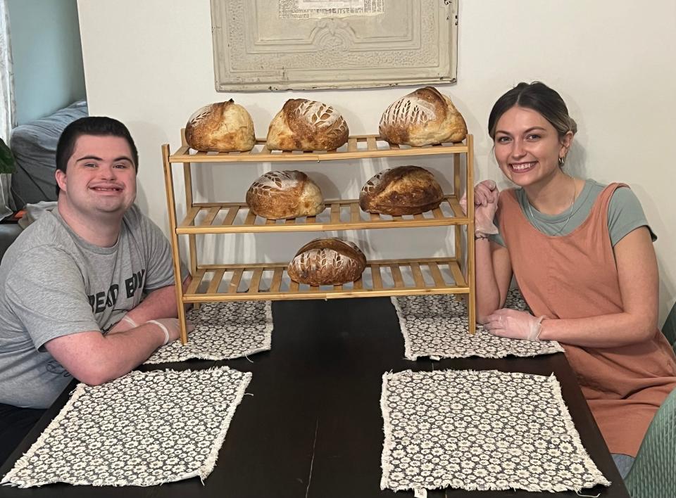 Jaela Wollenburg runs Sundae Loaf, a bread-making business in Heath, with the help of her brother Justice.