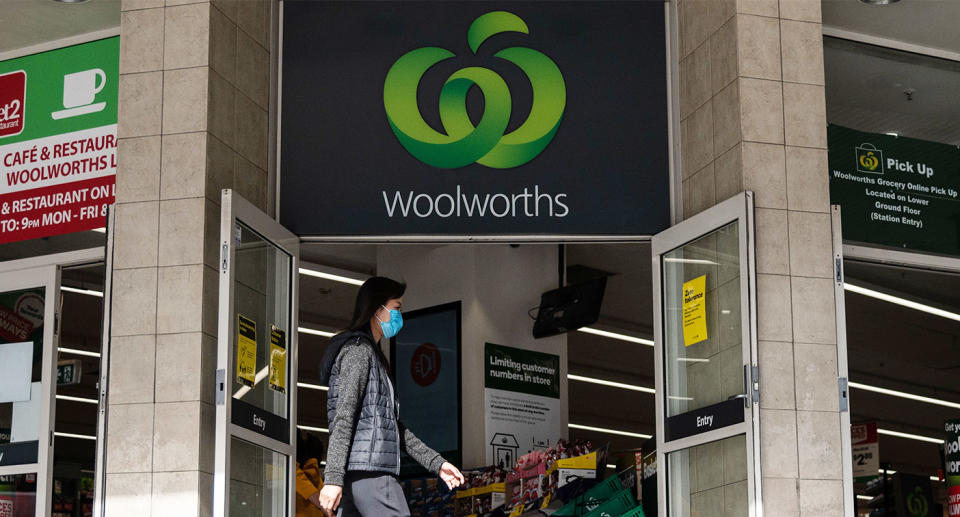 Customers have expressed their dismay at Woolworths, after witnessing team members not wearing masks in store. Source: AAP