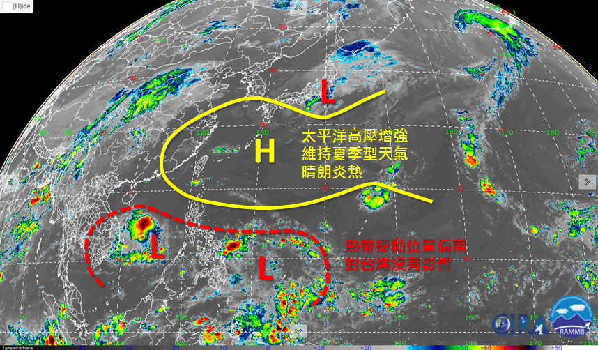 吳聖宇指出，太平洋高壓增加，中秋後仍以夏季天氣為主。（圖／翻攝自吳聖宇Facebook）