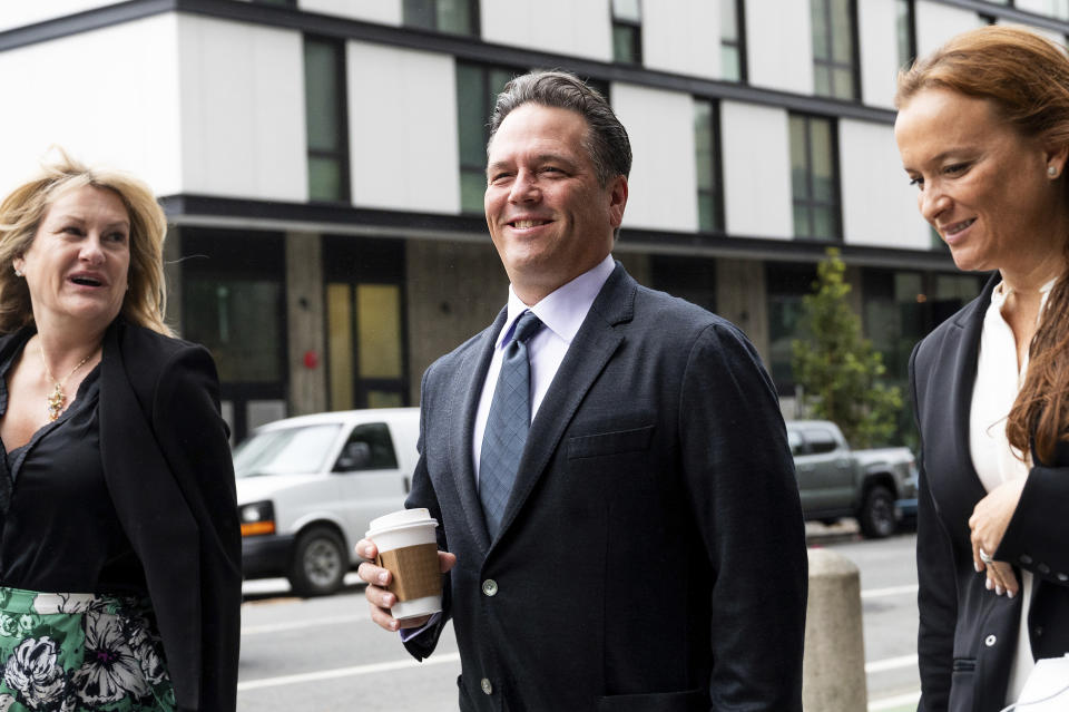 File - Xbox CEO Phil Spencer arrives at the Phillip Burton Federal Building and U.S. Courthouse on June 28, 2023 in San Francisco. After two years co-piloting the biggest acquisition in video game history past an onslaught of challenges, Spencer now moves on to his next quest: making Microsoft's takeover of Activision Blizzard worth the hassle. (AP Photo/Noah Berger, File)