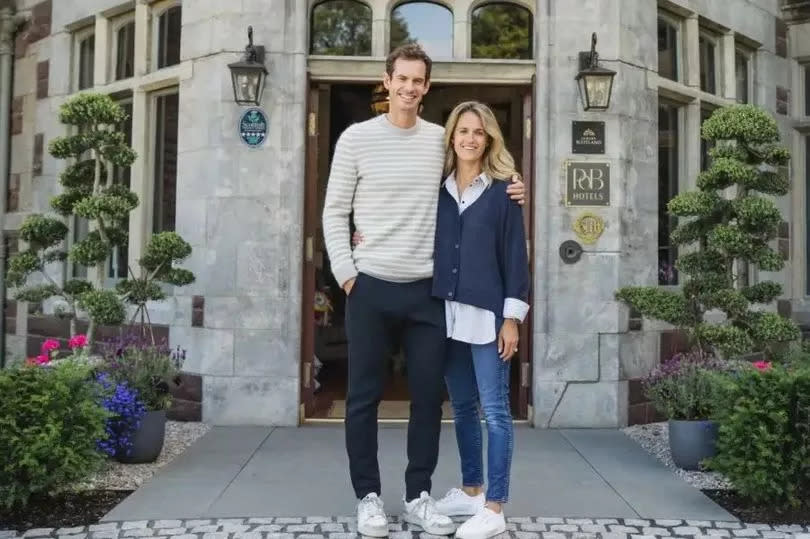 Andy and Kim outside Cromlix hotel