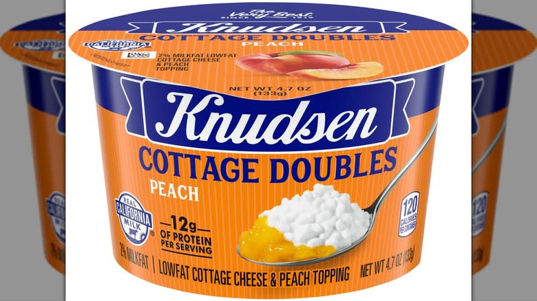 Knudsen peach cottage cheese doubles