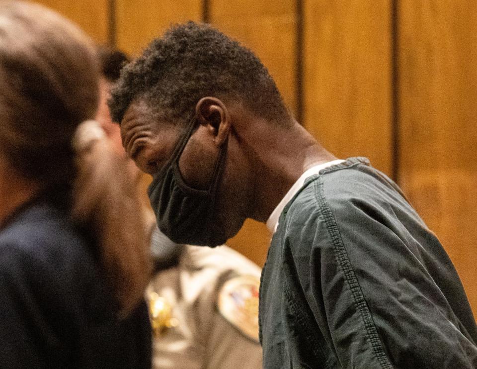 Cleotha Abston makes his second court appearance Wednesday, Sept. 7, 2022, in Memphis. Abston is charged in the abduction and murder of Eliza Fletcher, a 34-year-old teacher and mother who was reported abducted Friday on the University of Memphis campus. 