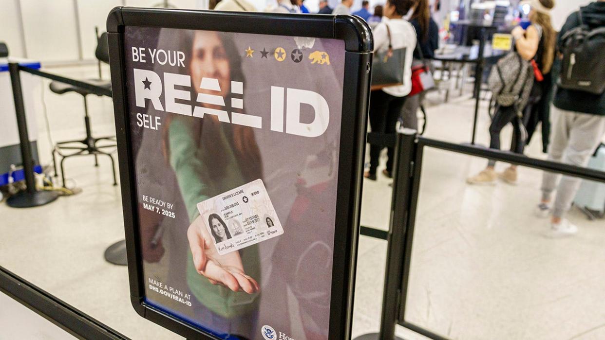 Real ID sign at Miami airport