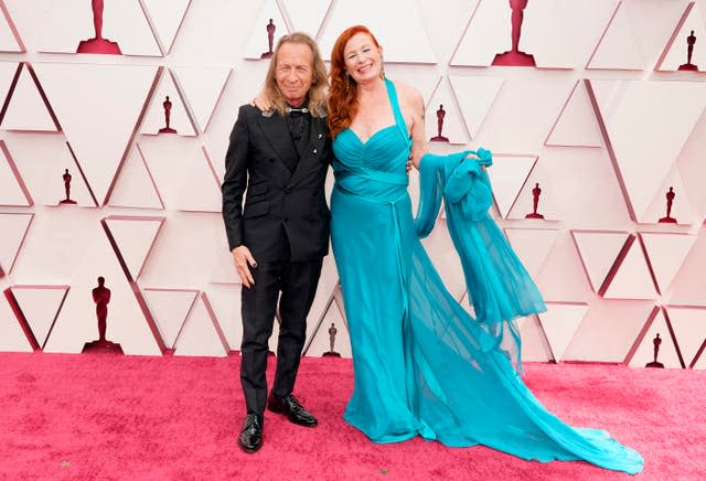 Paul Raci, left, and Liz Hanley Raci at the Oscars