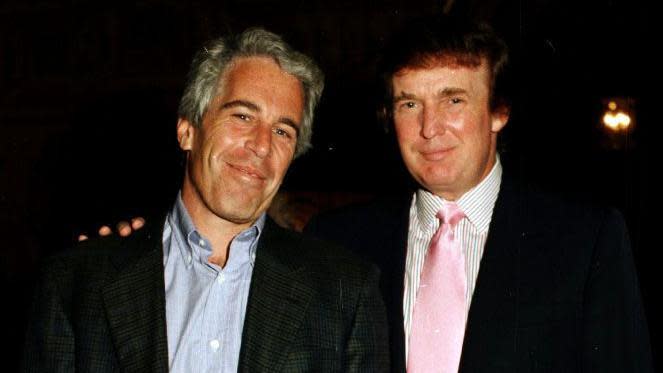 Donald Trump junto a Jeffrey Epstein