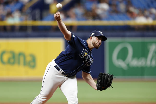 United States pitcher Shane Baz throws in the first inning of a