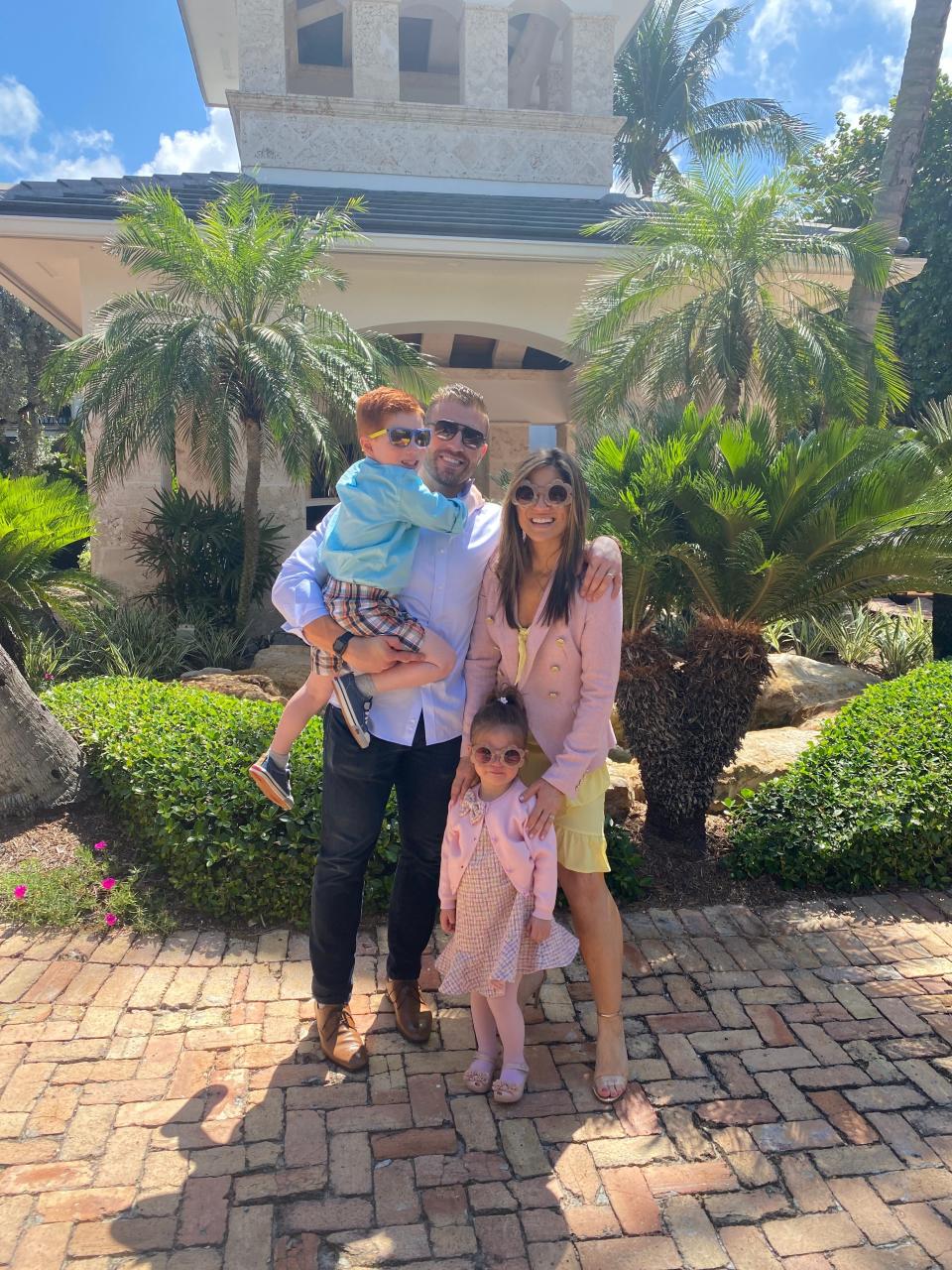 Family photo, Easter 2022: Jamin Jr. Jamin Sr., Jada, Natalie Pasquarella