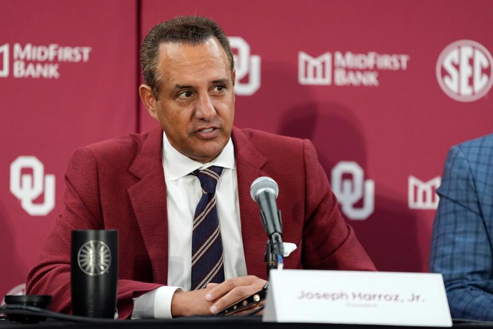 University of Oklahoma President Joseph Harroz believes the university's move to the Southeastern Conference will provide positive momentum toward the school's drive to increase enrollment and the amount of research dollars coming in.