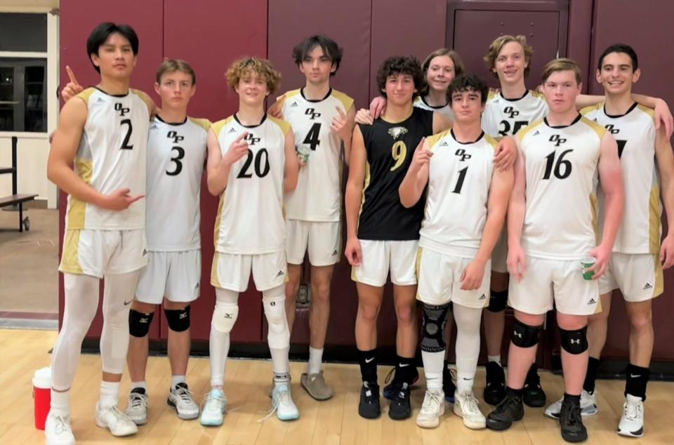 The Oak Park High boys volleyball team went undefeated in Coastal Canyon League play.