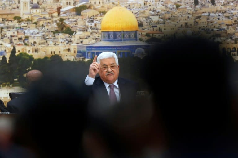 Palestinian president Mahmud Abbas is visiting Brussels on Monday