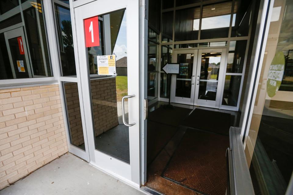 When visitors walk through the door at Jeffries Elementary School, they are in a secure vestibule next to the main office.