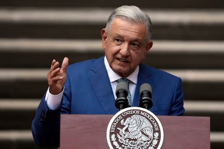 El presidente mexicano, Andrés Manuel López Obrador, durante una conferencia de prensa en el Palacio Nacional en Ciudad de México, el 10 de enero de 2023