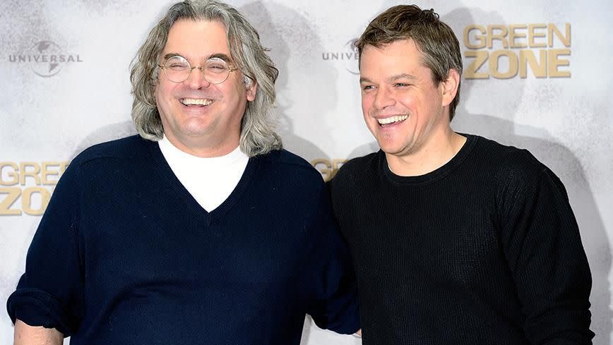 Matt with director Paul Greengrass. Source: Getty