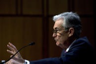 Federal Reserve Board Chair Jerome Powell testifies on the economic outlook, on Capitol Hill in Washington, Wednesday, Nov. 13, 2019. (AP Photo/Jose Luis Magana)