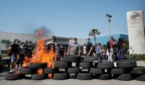 Protest against the closure of the Nissan factory in Barcelona