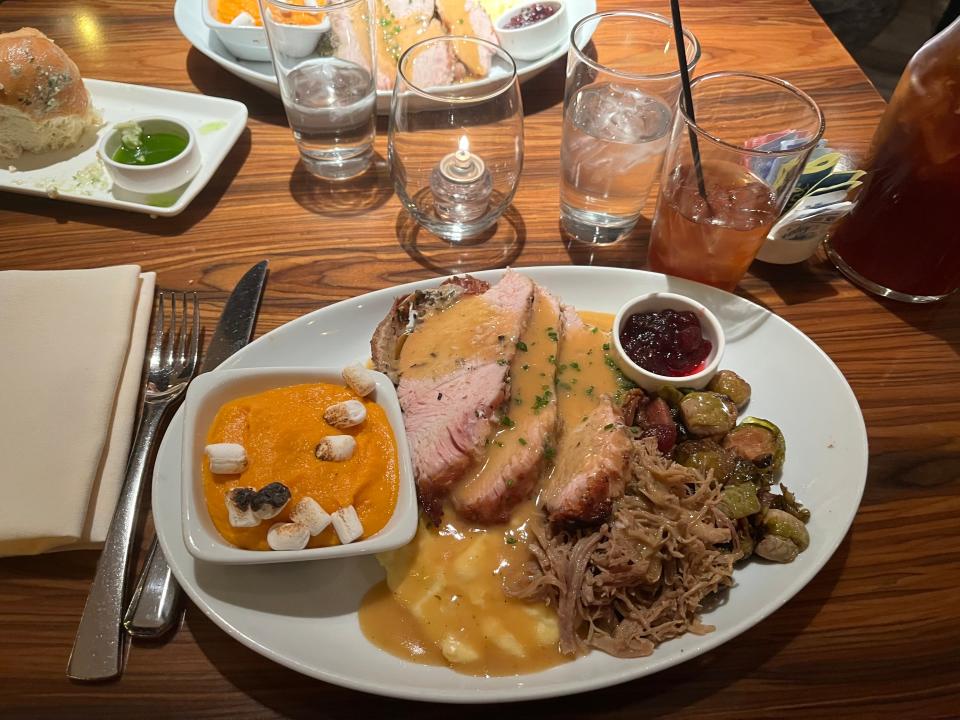 thanksgiving platter from stk in las vegas