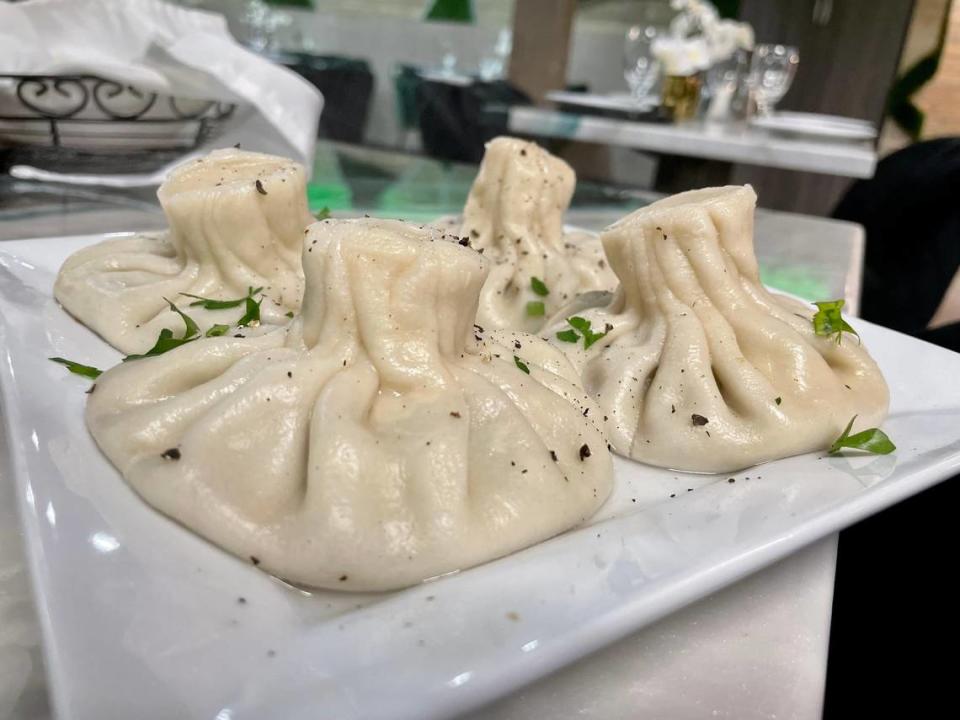 Yerevan Bar & Restaurant specializes in food from Armenia and nearby West Asian countries, such as beef soup dumplings called khinkali.