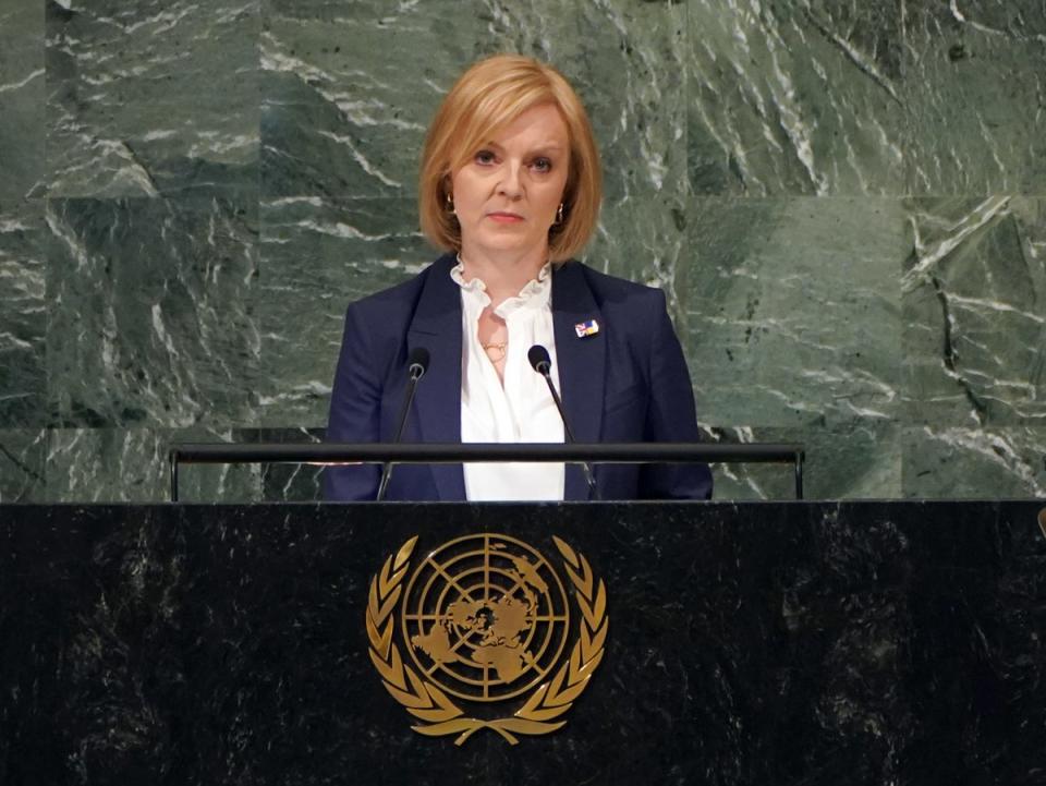 Prime Minister Liz Truss address UN General Assembly in New York (Getty Images)