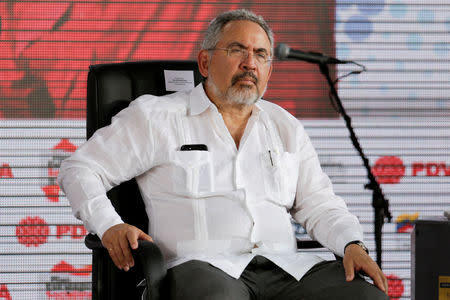 FILE PHOTO: Venezuela's Oil Minister Nelson Martinez attends the swear in ceremony of the new board of directors of Venezuelan state oil company PDVSA in Caracas, Venezuela January 31, 2017. REUTERS/Marco Bello/File Photo