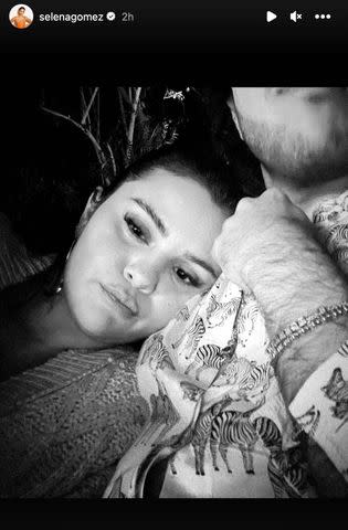 <p>Selena Gomez/ Instagram</p> Selena Gomez posts selfie on Instagram Story that appears to be with Benny Blanco