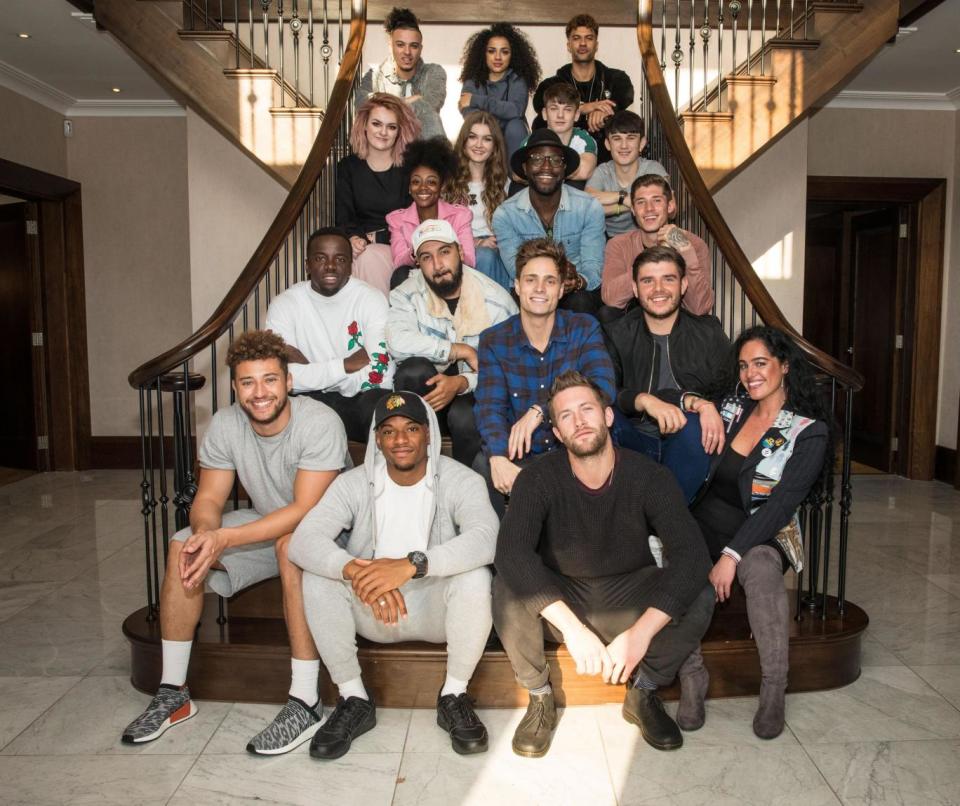 New home: the 12 acts at the lavish North London property (Syco/Thames/ITV )