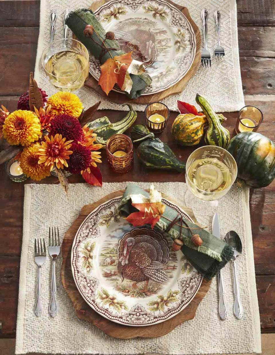 Fall Foliage Halloween Centerpiece