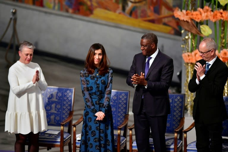 Murad and Mukwege were given several standing ovations during the ceremony