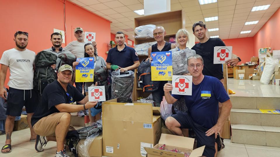 A group of charity volunteers