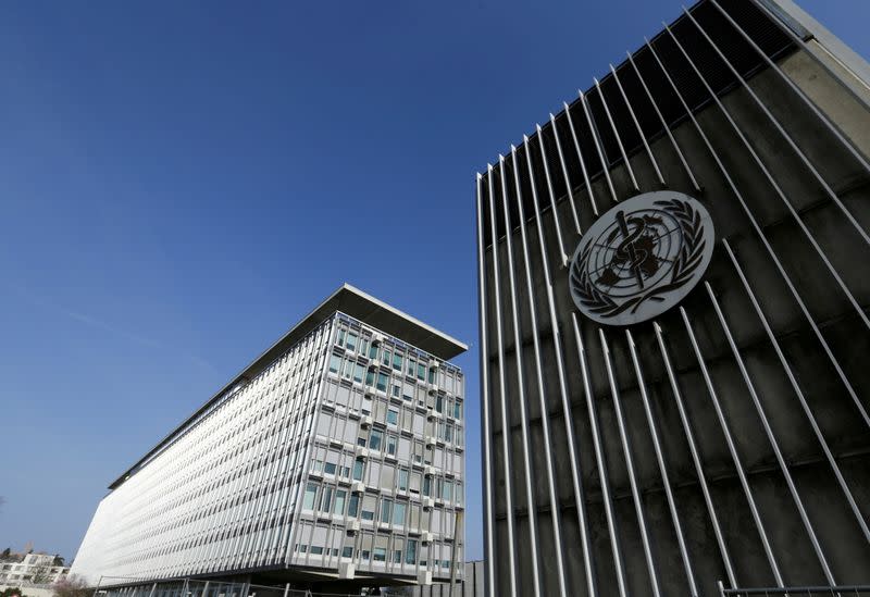 FILE PHOTO: The headquarters of the World Health Organization is pictured in Geneva