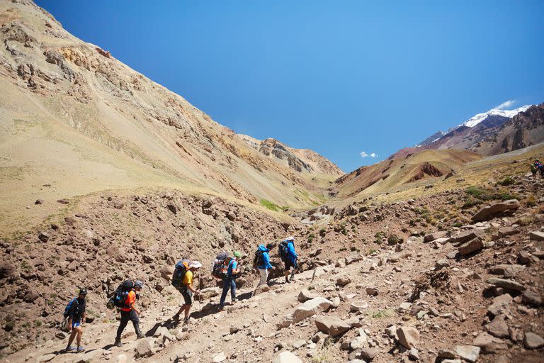 El trekking, una de las actividades en el Aconcagua