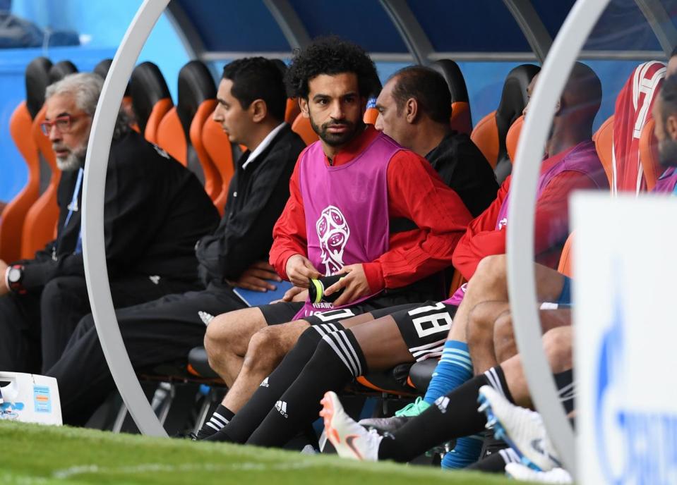 Benched: Mohamed Salah missed Friday's defeat to Uruguay (Getty Images)