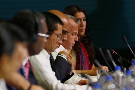 U.S. Deputy Secretary of State John Sullivan (2nd R) speaks during the OAS 47th General Assembly in Cancun, Mexico June 20, 2017. REUTERS/Carlos Jasso