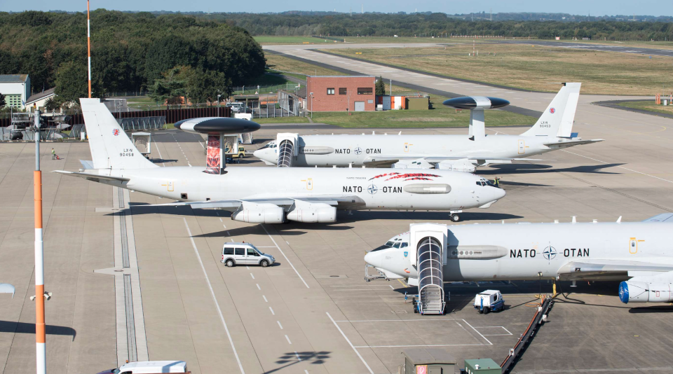 A portion of the flight line at Geilenkirchen Air Base. <em>Melanie Becker/Luftwaffe</em>