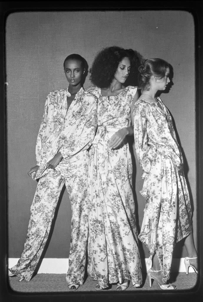 model iman, model alva chinn photo by fairchild archivepenske media via getty images