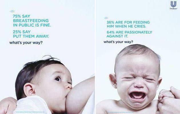 This ad by Baby Dove has caused outrage. Photo: Twitter