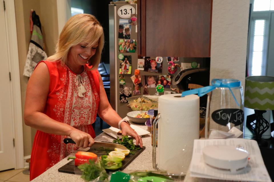 Anna Jones prepares healthy recipes for stroke prevention in her Tallahassee home kitchen Thursday, May 16, 2019. 