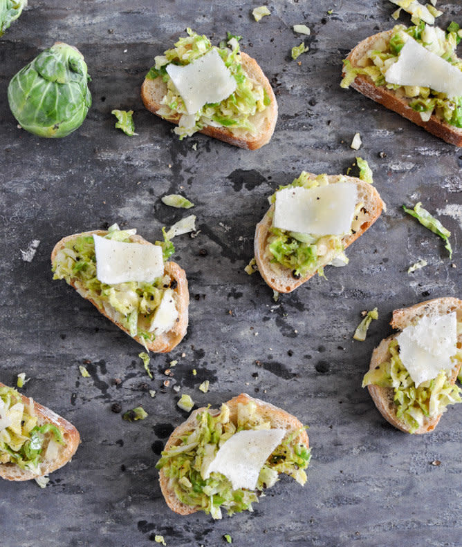 <strong>Get the <a href="http://www.howsweeteats.com/2012/11/brussels-sprouts-crostini/" target="_blank">Brussels Sprouts Crostini recipe</a> by How Sweet It Is</strong>
