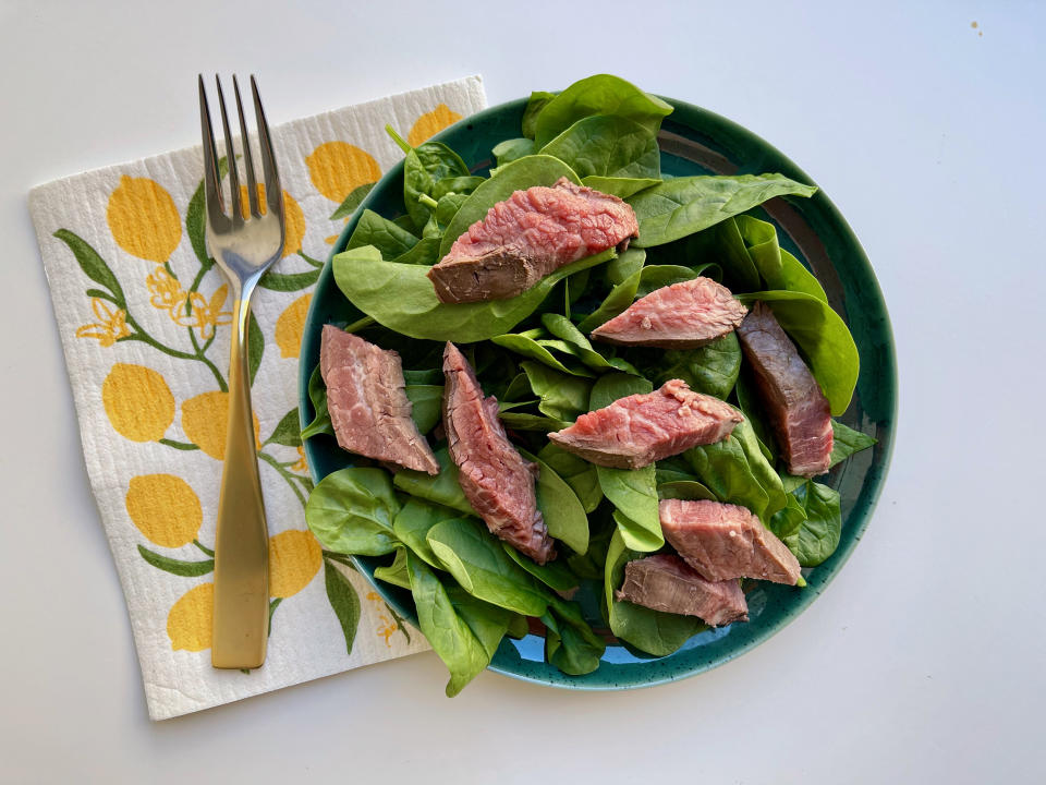 Flank steak stands up well against tangy sauces and dressings, so it works great in salads, for example. (Ali Rosen)