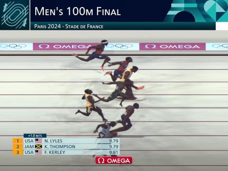 Noah Lyles didn’t cross the line first but still won Olympic gold