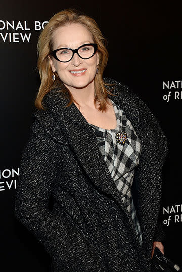 meryl streep arriving at the national board of review