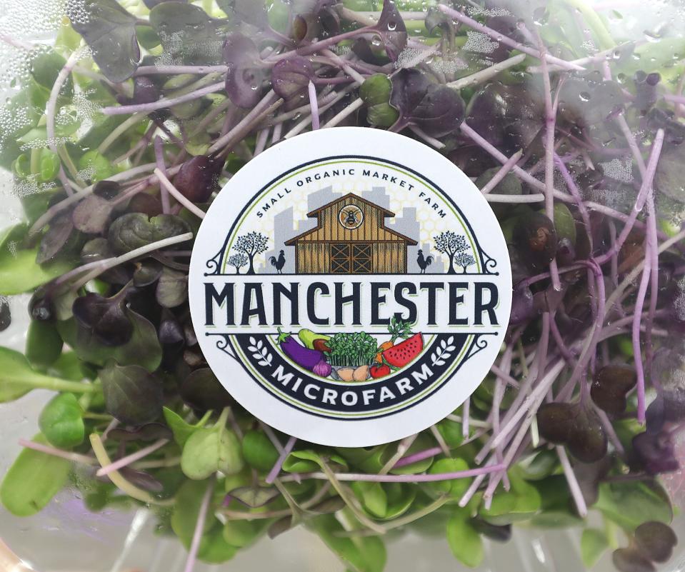 Microgreens from James and Deana Laska's Manchester Micro Farm in New Franklin.