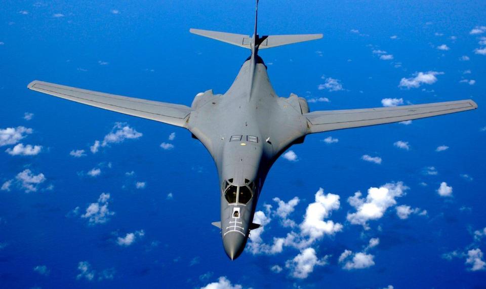 The B1-bomber is deployed to Andersen Air Force Base, Guam, as part of the US presence in the Asia-Pacific region (United States Air Force )