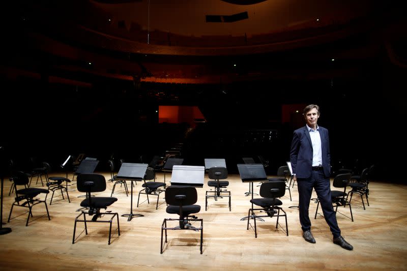 Rehearsal for a concert without audience at the Philharmonie de Paris