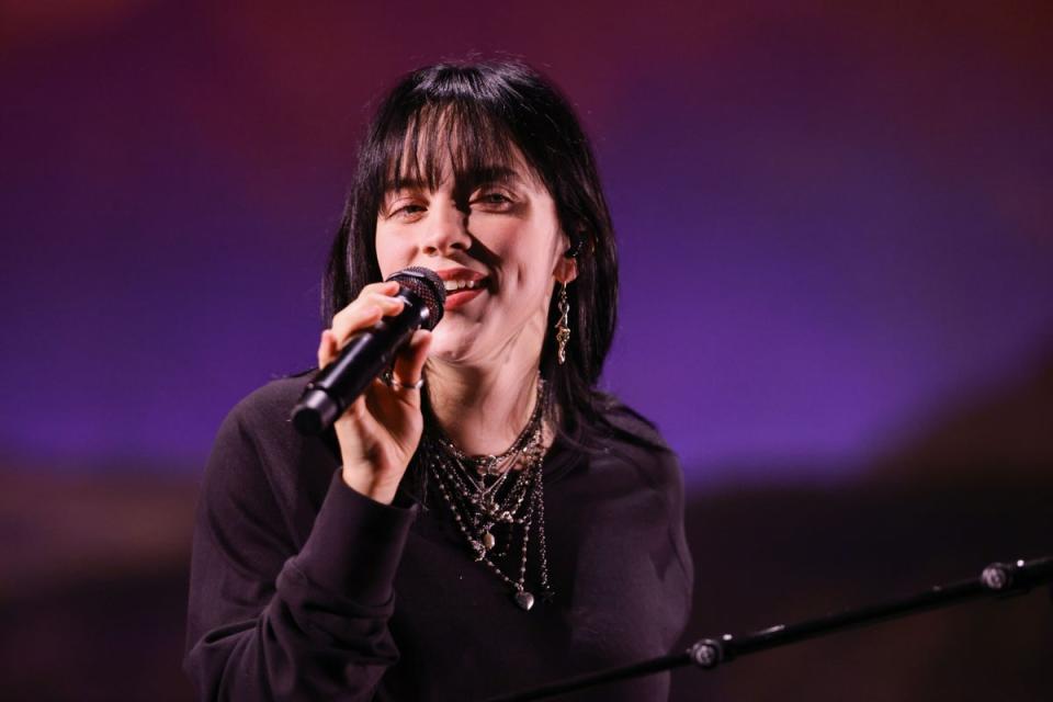 “It’s kind of a crazy thing that a human does, touring,” said Billie Eilish (Getty Images)