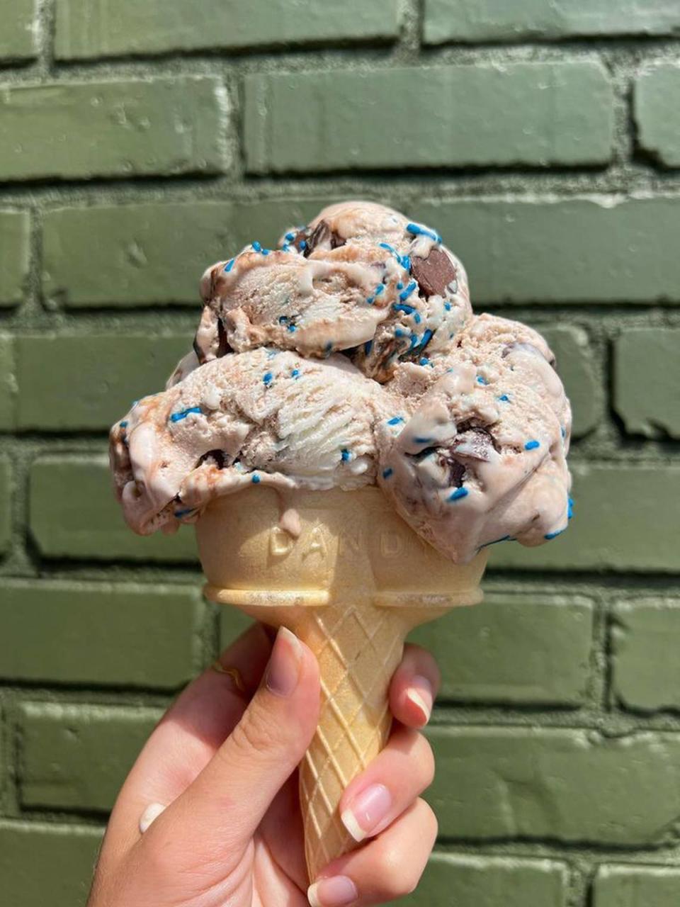 Panthers Tracks is one of the newest flavors at Two Scoops Creamery.