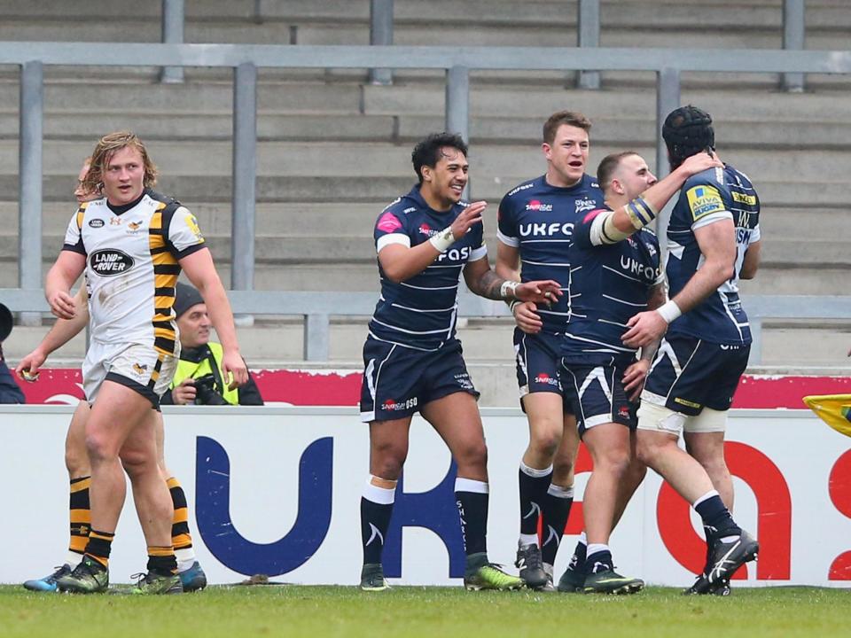 Try-scoring machine Denny Solomona scored a hat-trick (Getty Images)
