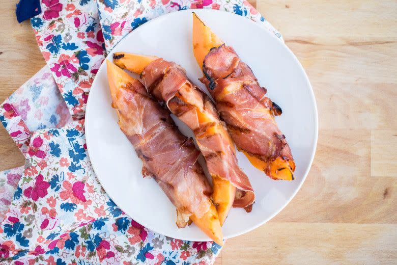 Grilled Prosciutto-Wrapped Cantaloupe